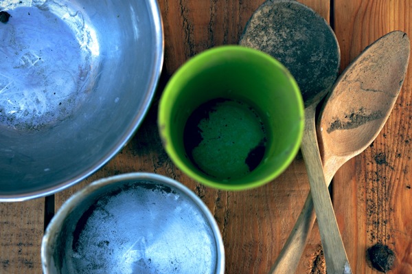 Outdoor Kitchen Thrifted Utensils