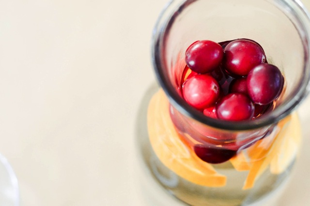 Thanksgiving Cranberry and Orange Infused Water